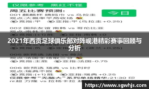 2021年西贡足球俱乐部对阵岘港精彩赛事回顾与分析
