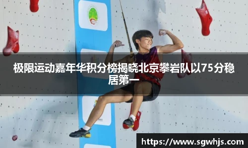 极限运动嘉年华积分榜揭晓北京攀岩队以75分稳居第一